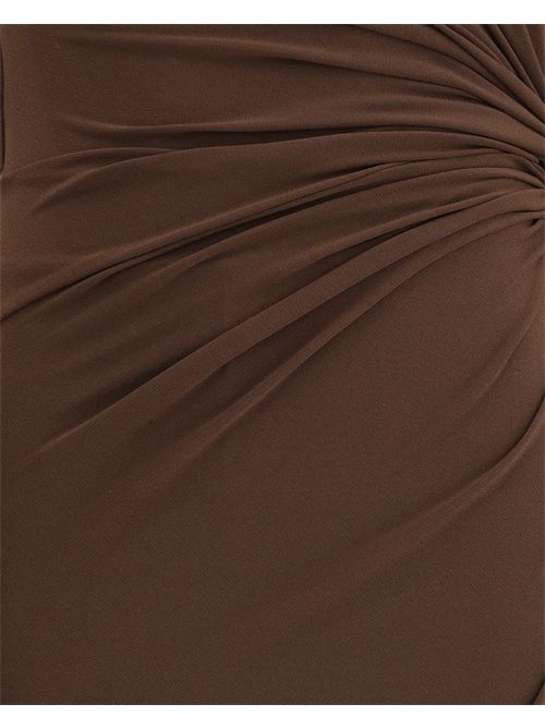 THE ANDAMANE Tuta Tessa a collo alto con schiena scoperta THE ANDAMANE | T180111ATJP107600 DARK BROWN